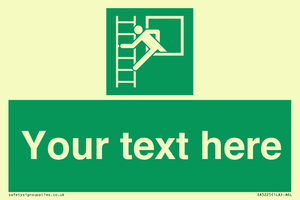 Custom Emergency Escape Ladder Sign